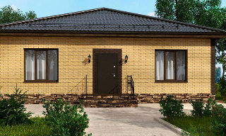 Проекты одноэтажных домов из кирпича | Строй-Бсл - Беслан от 3582 рублей